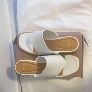 Sarto White Espadrille Platform Sandal 9M